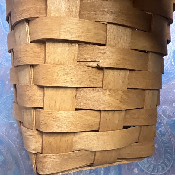 Longaberger Medium Peg Basket With Fixed Handle 1991 5.5in Wide - Picture 11 of 11